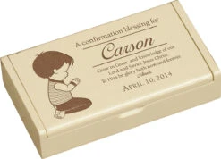 A Confirmation Blessing (Boy) Personalized Ivory Wood Box