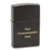 Black Matte Engravable Zippo Lighter - Free Engraving - ID# 218