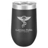 Chiropractor Emblem 16 Ounce Black Insulated Stemless Wine Glass -Pen Aurora Shop chiropractor emblem 16 ounce black insulated stemless wine glass 33