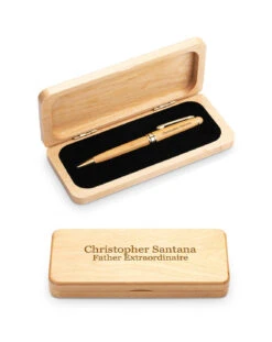 Pen Aurora Shop 3 Elegance Collection Maple Wood Laser Engraved Ballpoint Pen Set