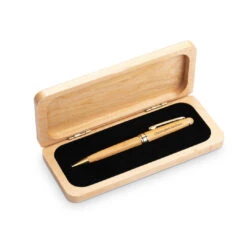 Elegance Collection Maple Wood Laser Engraved Ballpoint Pen Set -Pen Aurora Shop elegance collection maple wood laser engraved ballpoint pen set 45