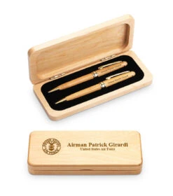 Pen Aurora Shop 5 Elegance Collection Maple Wood Personalized Pen & Pencil Set For Air Forp