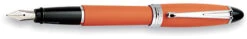 Orange & Silver Fountain Pen By Aurora