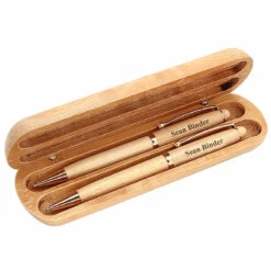Personalized Maple Wood Double Pen And BP 8 Personalized Maple Wood Double Pen And BP -Pen Aurora Shop personalized maple wood double pen and box set 164