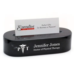 Physical Therapist S Oval Desktop Business Card Holder