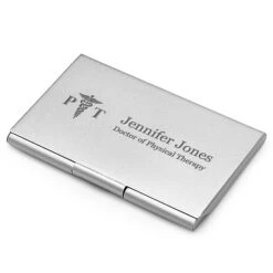 Physical Therapist Theme Personalized Business Card Holder