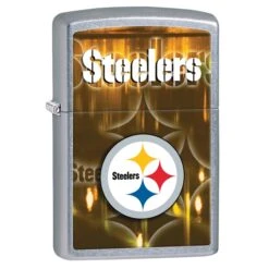 Pittsburgh Steelers NFL Brushed Chrome Zippo Lighter - ID# 28612