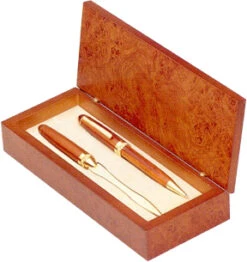 Rosewood & Brass Letter Opener & Pen Gift Set