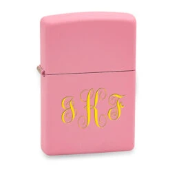 Script Monogram Pink Matte Zippo Lighter