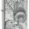 Something Patriotic Emblem Brushed Chrome Zippo Lighter - ID# 20895 -Pen Aurora Shop something patriotic emblem brushed chrome zippo lighter 41