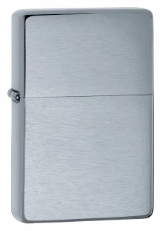 Vintage Brushed Chrome Zippo Lighter - ID# 230-25