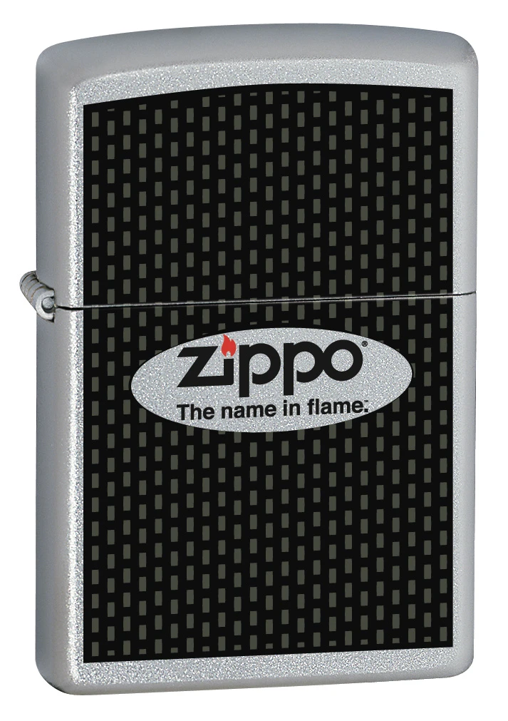 Zippo Name In Flame Satin Chrome Zippo Lighter - ID# 24035 3 Zippo Name In Flame Satin Chrome Zippo Lighter - ID# 24035
